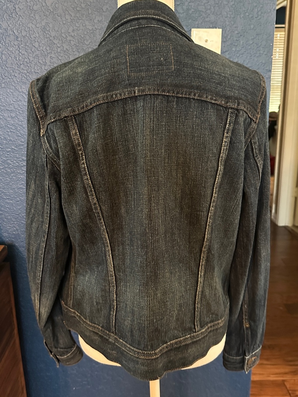 Ralph Lauren Dark Blue Denim Jean Jacket with Embroidered Pockets - Picture 2 of 5